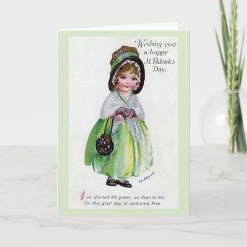 Victorian Donning Of Green St Patricks Day Card