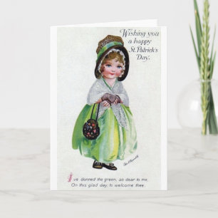 Victorian Donning Of Green St. Patrick's Day Card