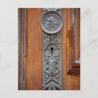 Victorian Doorknob and keyhole Postcard
