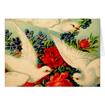 Victorian Doves Roses Blank Inside Any Occasion by PrintTiques at Zazzle