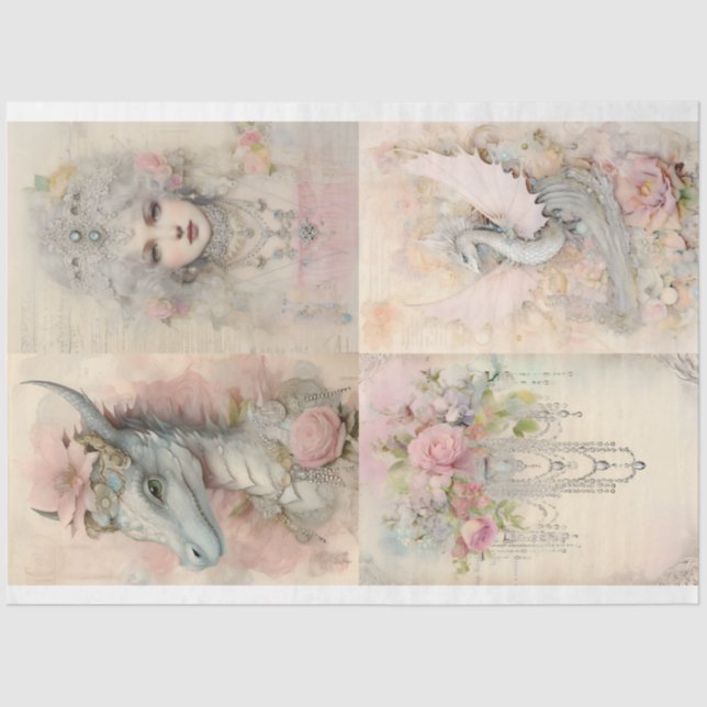 Victorian Dragon Series Design 12 Tissue Paper (Front)