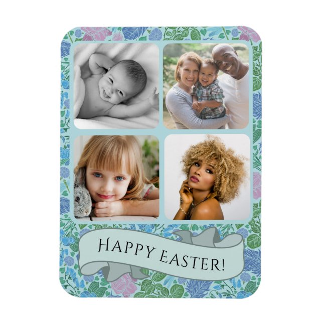 Victorian Dragonflies Garden Muted Photo Easter Magnet (Vertical)