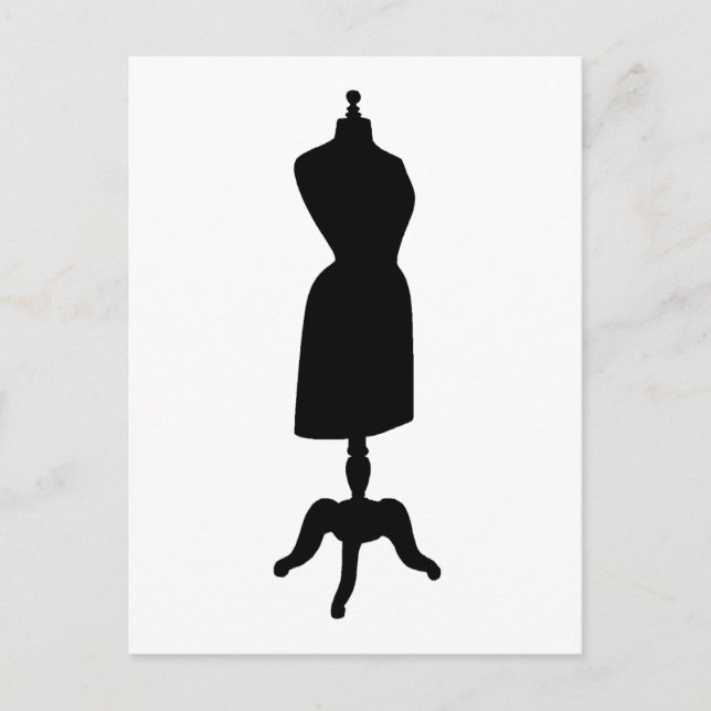 Victorian Dress Form Silhouette Postcard (Front)