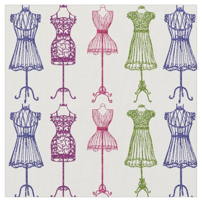 Victorian dress forms vintage sewing fabric (Close Up)