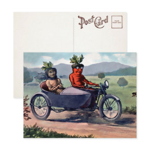 Victorian Driving Carrots Postcard