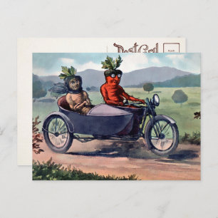 Victorian Driving Carrots Postcard