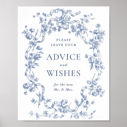 Victorian Dusty Blue French Garden Advice & Wishes