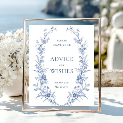 Victorian Dusty Blue French Garden Advice & Wishes