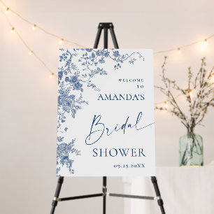 Victorian Dusty Blue French Garden Bridal Shower Foam Board