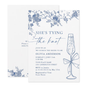 Victorian Dusty Blue French Garden BRIDAL SHOWER Invitation