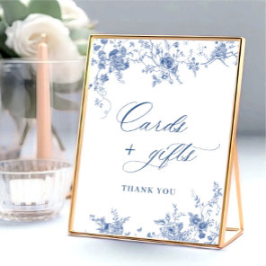 Victorian Dusty Blue French Garden Cards and Gifts Poster