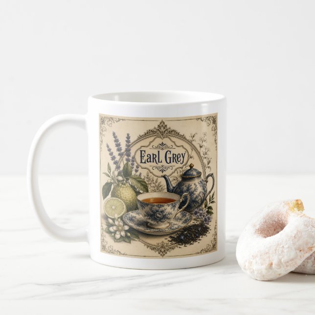 victorian earl grey mug  (With Donut)