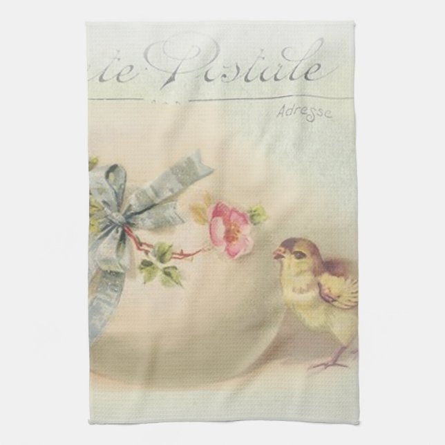 Victorian Easter chic and egg Kitchen Towel (Vertical)