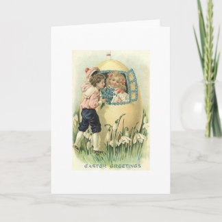 Victorian Easter Egg House Easter Card