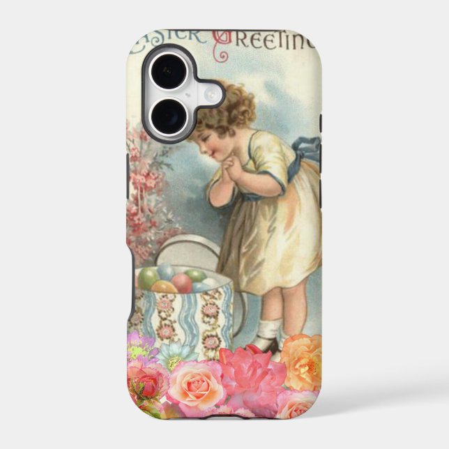 victorian easter eggs iphone case (Back)