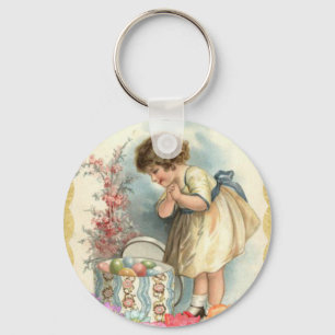 victorian easter eggs keychain