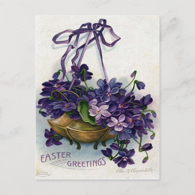 Victorian Easter Ephemera Holiday Postcard (Front)