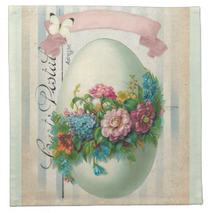 Victorian Easter flower Egg Napkin