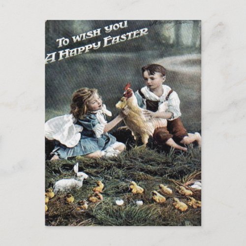 Victorian Easter Holiday Postcard