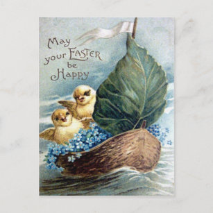 Victorian Easter Holiday Postcard