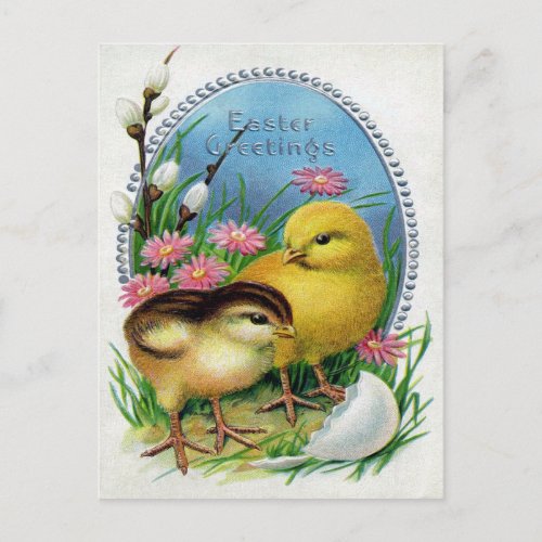 Victorian Easter Holiday Postcard