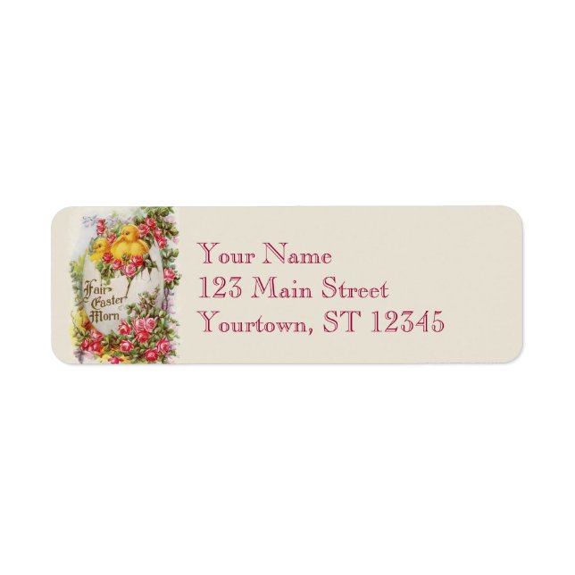 Victorian Easter Roses Return Address Labels (Front)