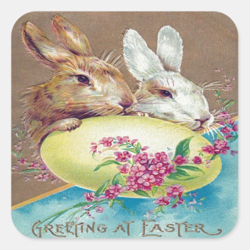Victorian Easter Square Sticker
