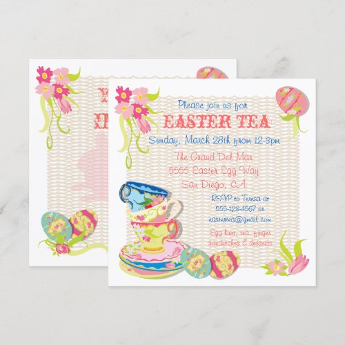 Victorian Easter Tea brunch Invitations