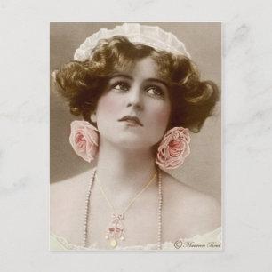 victorian Edwardian Sepia Hand Tinted Postcard 10
