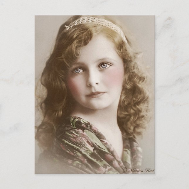 Victorian Edwardian Sepia Hand Tinted Postcard 14 (Front)