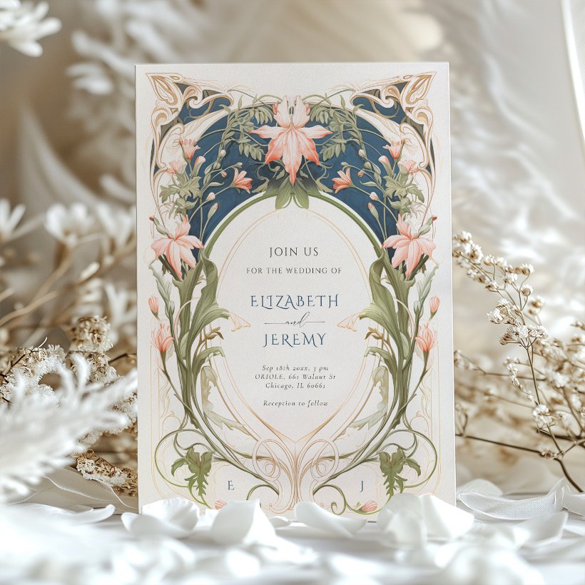 Victorian Elegance Floral Pastel Tones Wedding Invitation (Creator Uploaded)