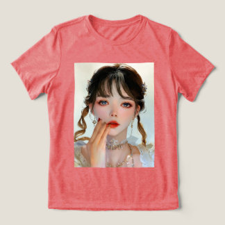 Victorian Elegance: Manhwa Style Beauty T-Shirt De Tri-Blend Shirt