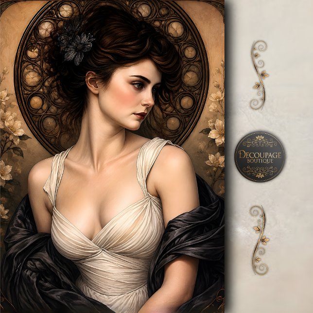 Victorian Elegance Portrait Decoupage Tissue Paper (Victorian Elegance Portrait Decoupage Tissue Paper)