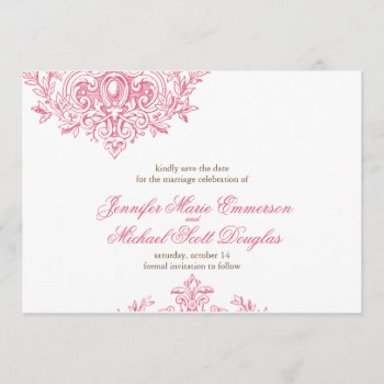 Victorian Elegance Save The Date Card by simplysostylish at Zazzle