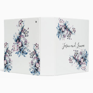 Victorian Elegant Flowers Romantic Beloved 3 Ring Binder