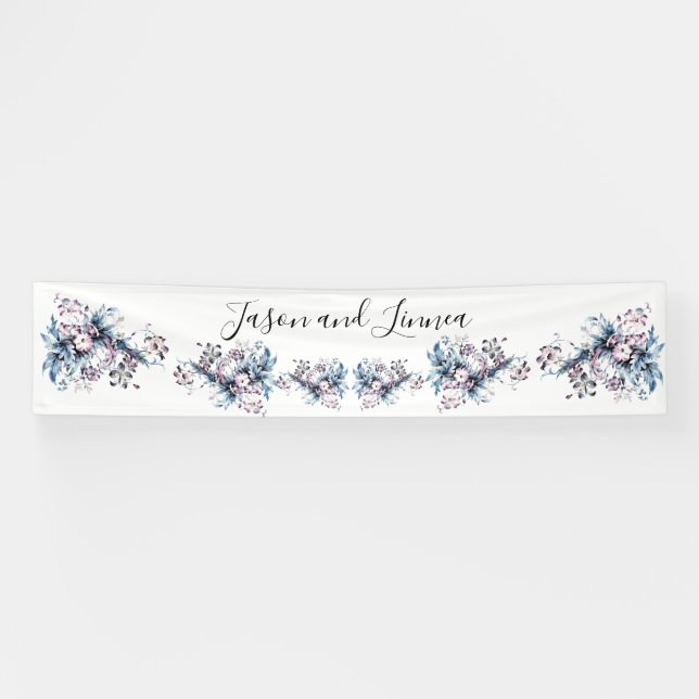 Victorian Elegant Flowers Romantic Beloved Banner (Horizontal)