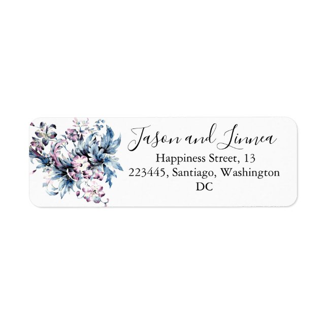 Victorian Elegant Flowers Romantic Beloved  Label (Front)