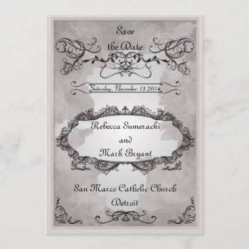 Victorian Elegant Save The Date by Debbieswicksnthings at Zazzle