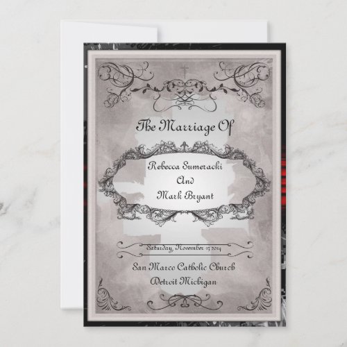 Victorian Elegant Wedding Invitation