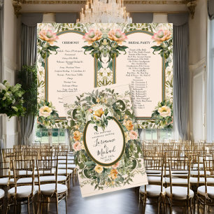 Victorian Elegant Yellow Floral Wedding Ceremony