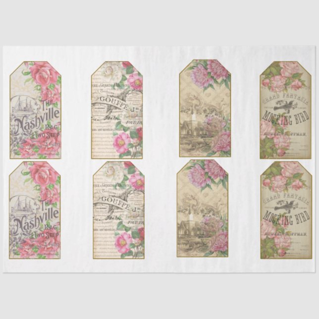 Victorian  Emphemera Series Design 28 Tissue Paper (Front)