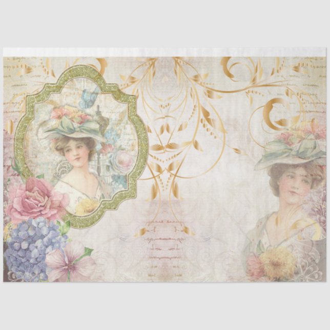 Victorian  Emphemera Series Design 9 Tissue Paper (Front)