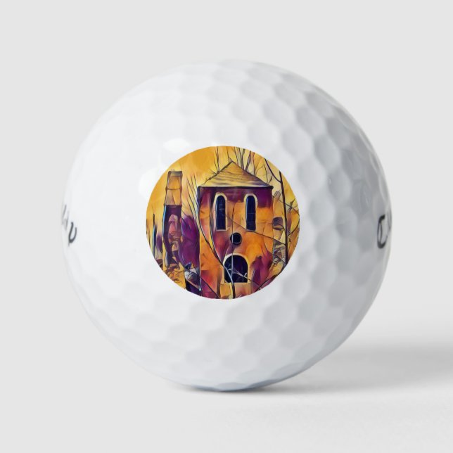 VICTORIAN ENGLAND BUILDING GOLF BALLS (Front)