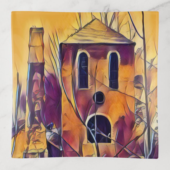 VICTORIAN ENGLAND BUILDING TRINKET TRAY (Front)