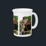 VICTORIAN ENGLAND DRINK PITCHER<br><div class="desc">A step back to Victorian times. Visiting the doctor. Change the text by clicking customize it. Other products available in this design please visit our store by clicking twocompany. England UK.</div>