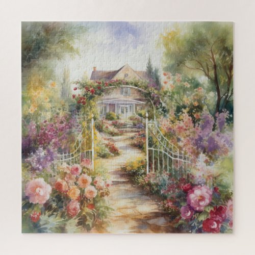 Victorian English Garden Jigsaw Puzzle