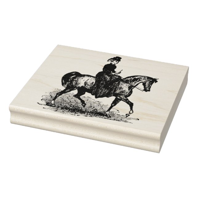 Victorian Equestrian Rubber Art Stamp (Stamp)
