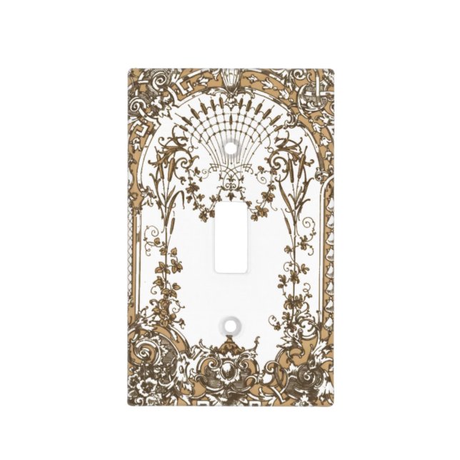 Victorian Era 1897 Baroque Rococo Altar Light Switch Cover (Front)