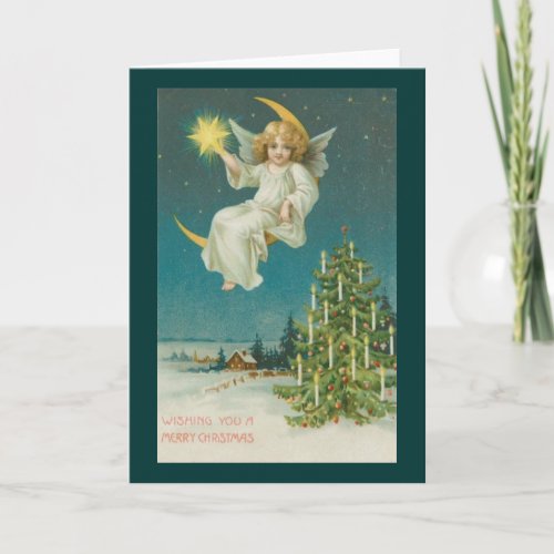 Victorian Era Angel Christmas Card