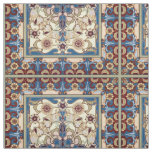 Victorian Era Art Nouveau Dragonfly Floral Pattern Fabric